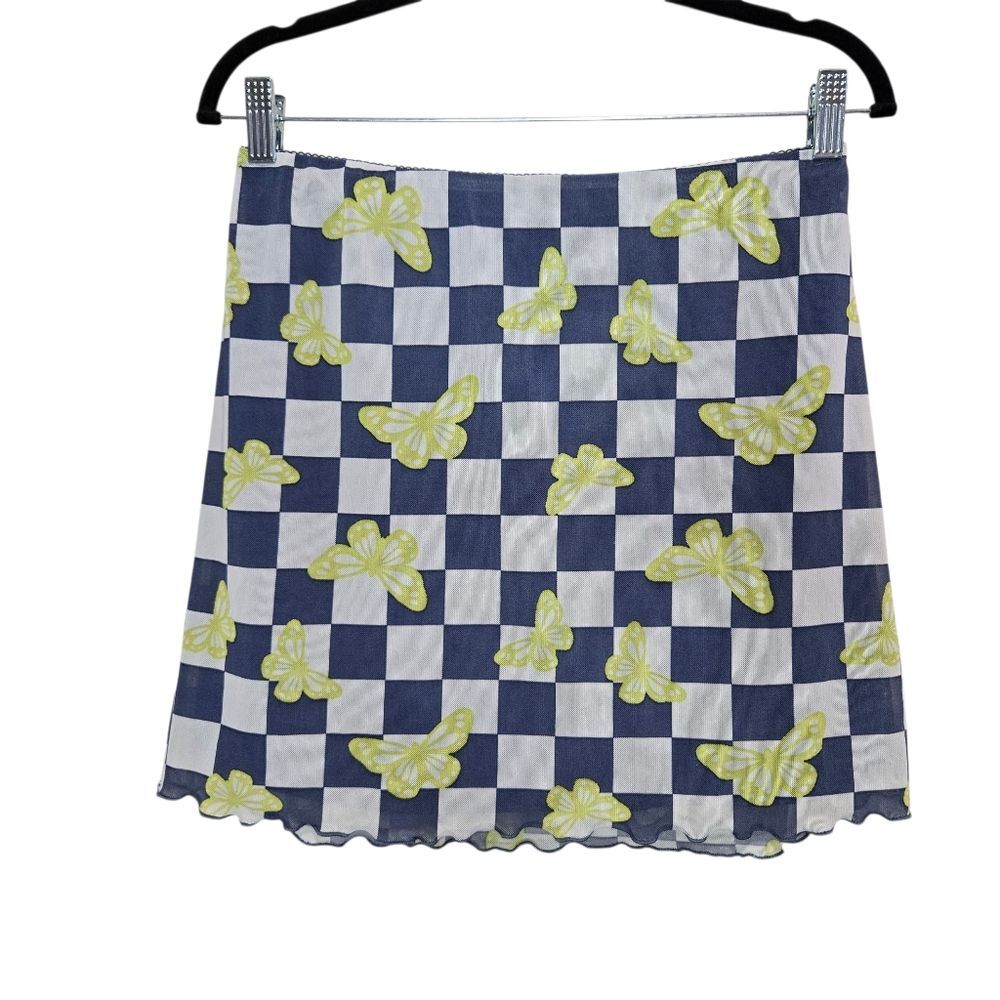 Forever 21 Butterfly Checkered Skirt